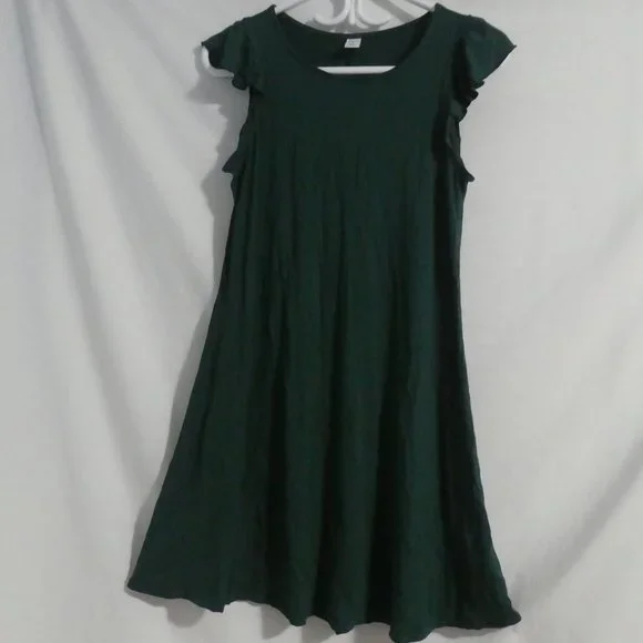 Navy shop green dress